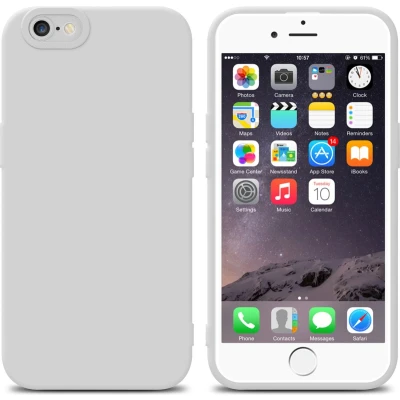 Afbeelding van Cadorabo Hoesje geschikt voor Apple iPhone 6 PLUS / 6S in Fluid WIT Beschermhoes gemaakt van flexibel TPU silicone Cover Case