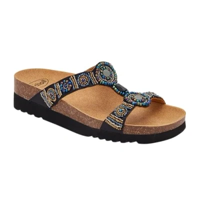 Afbeelding van Scholl NEW Bogota Muiltjes, Dames, Maat: 37, Black multi Satijn