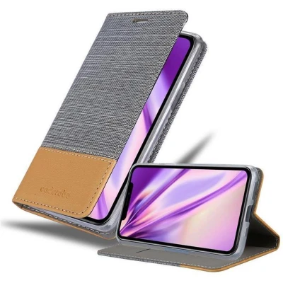 Afbeelding van Cadorabo Hoesje geschikt voor Apple iPhone 11 PRO in LICHTGRIJS BRUIN Beschermhoes met magnetische sluiting, standfunctie en kaartvakje Book Case Cover Etui