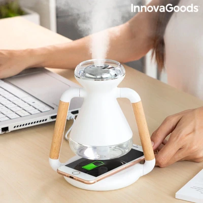 Afbeelding van 3 in 1 draadloze oplader, aromaverstuiver en bevochtiger Misvolt InnovaGoods