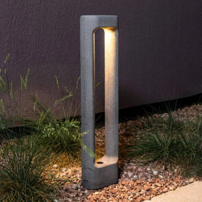 Afbeelding van Totem LED tuinpadverlichting, grijs, beton, hoogte 61,1 cm