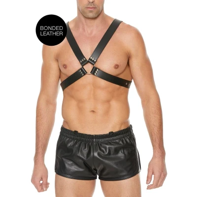 Afbeelding van Shots Ouch! Leren Harnas met Grote Gesp black One Size