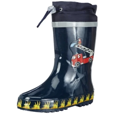 Afbeelding van Playshoes Regenlaarzen Kinderen Brandweer Donkerblauw Maat 26/27