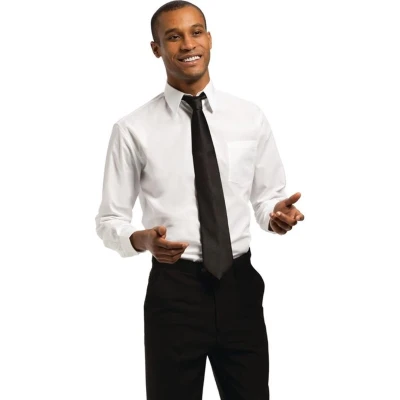 Afbeelding van Uniform Works unisex overhemd lange mouw wit S