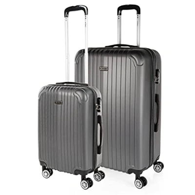 Afbeelding van ITACA Set reiskoffers van ABS met 4 wielen, stevig en lichtgewicht, handvat vergrendeling, cabinekoffer voor handbagage, medium grote koffer, beautycase T71500