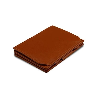 Afbeelding van Garzini Portemonnee heren en dames leder, Kaarthouder RFID, Portefeuille Muntzakje 7 kaarten, Nappa Cognac