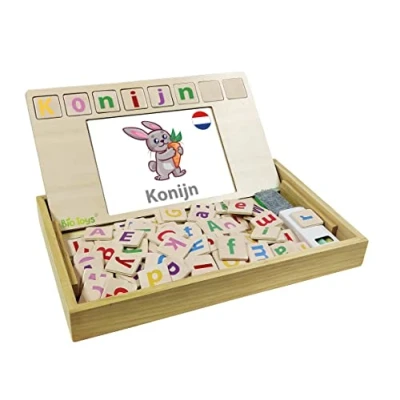 Image de Lexibook, Bio Toys, Ecole de Vocabulaire, Bilingue Français/Néerlandais, 50 fiches Mots, Alphabet, EDU100i10