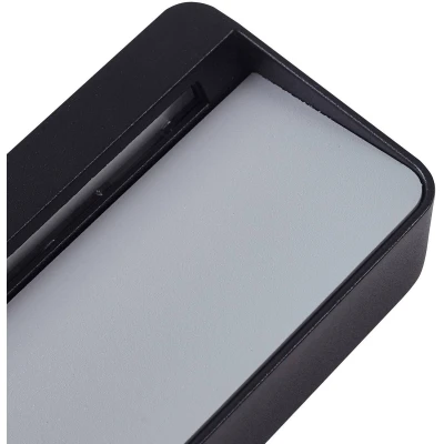 Afbeelding van Lucande LED buitenwandlamp Tiburia, zwart, aluminium