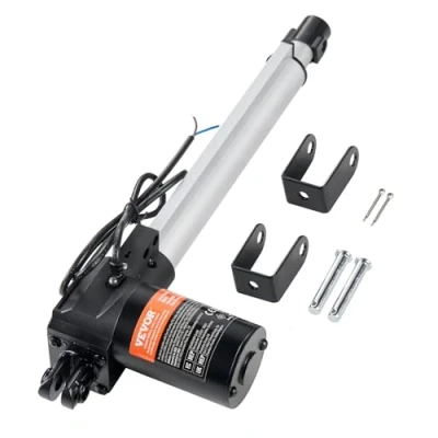 Afbeelding van VEVOR lineaire actuator, 12 V, 10 inch, 1320 lbs/6000N, bewegingsaandrijving van 0,19 inch met montagebeugel en IP44 bescherming voor elektrische deuren, schepen