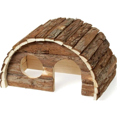 Afbeelding van Flamingo Knaagdierspeelgoed huis Kim Beige 15 x 9.5 9 cm