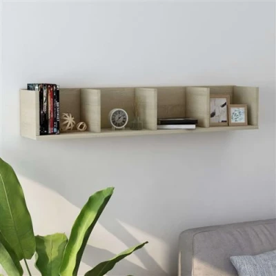 Afbeelding van Cd wandschap 100x18x18 cm spaanplaat sonoma eikenkleurig