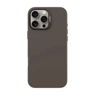 Afbeelding van DECODED Siliconen Hoesje voor iPhone 16 Pro Max Premium Soft Touch Materiaal Antibacteriële Coating Geschikt MagSafe Phantom Zwart