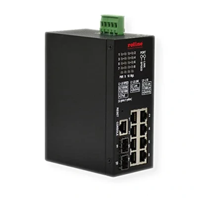 Afbeelding van ROLINE Industriële Gigabit Switch, 10 poorten, PoE+, Smart Managed