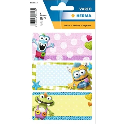 Afbeelding van HERMA 9 stuks beuketiketten zelfklevend papier mat 76 x 35 mm voor boeken 5513