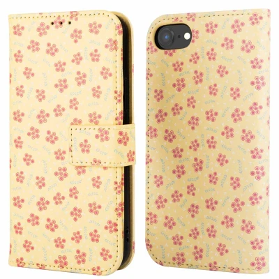 Afbeelding van imoshion Hoesje Geschikt voor iPhone 6 / 6s 7 8 SE (2020) (2022) Design Bookcase smartphone Sunny Yellow Petite Flowers