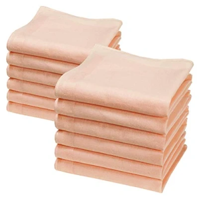 Afbeelding van Merrysquare Lilliput Mini zakdoekjes, effen, klein formaat, 100% katoen, 23 x cm, Zalm