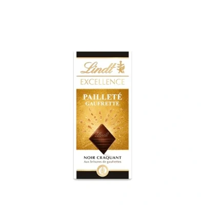 Afbeelding van Lindt Reep met glitter, wafel Excellence pure chocolade, 100 g