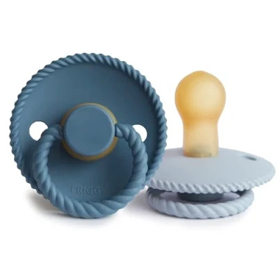 Afbeelding van Frigg Fopspeen Rope Ocean View/Powder Blue T1 0 6mnd (2 stuks)