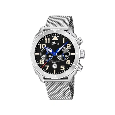 Afbeelding van Lotus Herenhorloge 18704/3 Outlet zilver roestvrij stalen behuizing Armband armband, zilver.,
