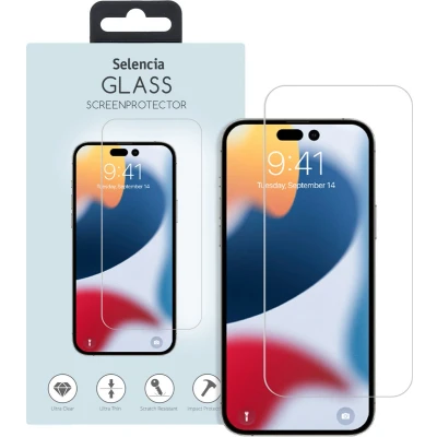 Afbeelding van Selencia Screenprotector Geschikt voor iPhone 14 Pro Max Tempered Glass Gehard Glas