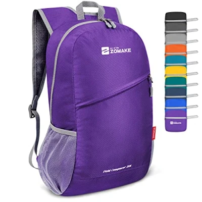 Afbeelding van ZOMAKE Kleine opvouwbare rugzak, 20 l, ultralicht, wandelrugzak, reistas voor heren en dames, sport outdoor