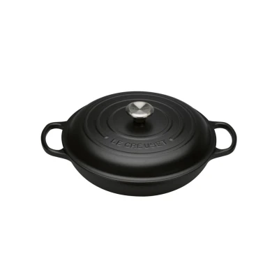 Afbeelding van Le Creuset Gietijzeren Campagnard In Mat Zwart 30cm 3,5l