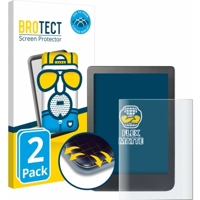 Afbeelding van BROTECT Screenprotector voor Kobo Clara HD (6&quot;) / BW Colour Folie Beschermfolie matte volledig dekking (2 Stuks)