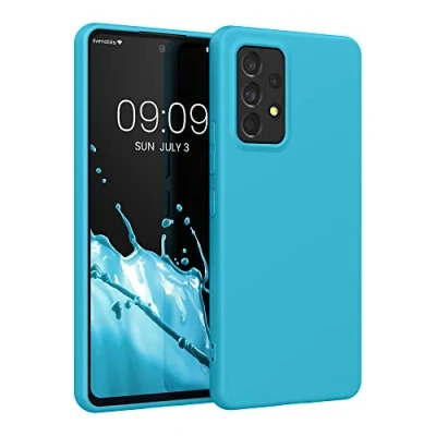 Afbeelding van kwmobile telefoonhoesje geschikt voor Samsung Galaxy A53 5G Hoesje smartphone Back cover in ijsblauw