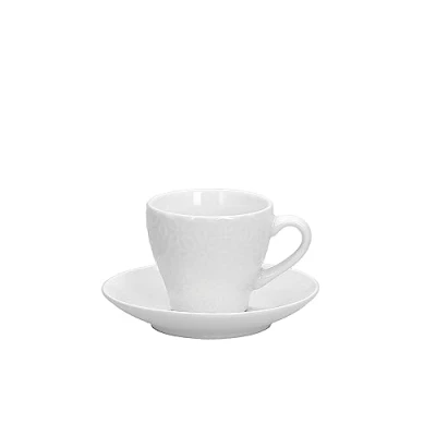 Afbeelding van Tognana Margaret Set van 6 koffiekopjes met bord cc 100, porselein, wit