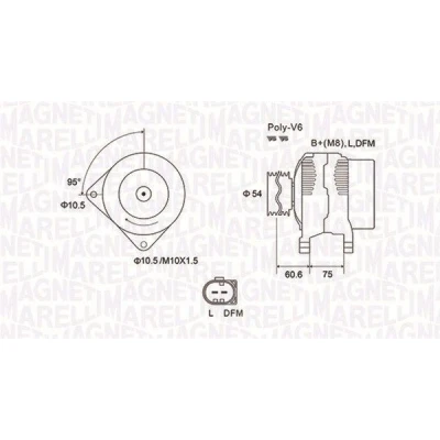 Afbeelding van Dynamo / Alternator MAGNETI MARELLI 063731757010