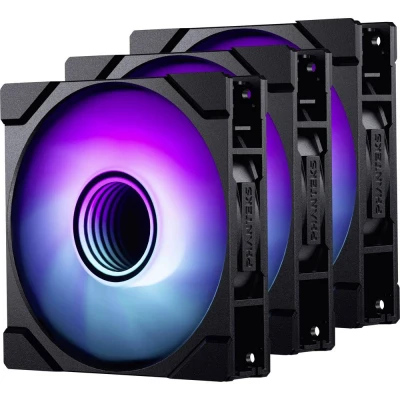 Afbeelding van Phanteks M25 Gen2 PWM D RGB ventilator, 3 pak 120mm, Zwart (120 mm, 3 x), PC