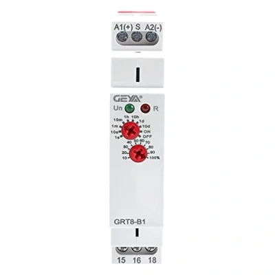 Afbeelding van GEYA vertraging uitschakeling enkele functie tijdrelais 1 contact 16A elektronische uitschakeltimer relais (GRT8 B1,AC/DC12V 240V)