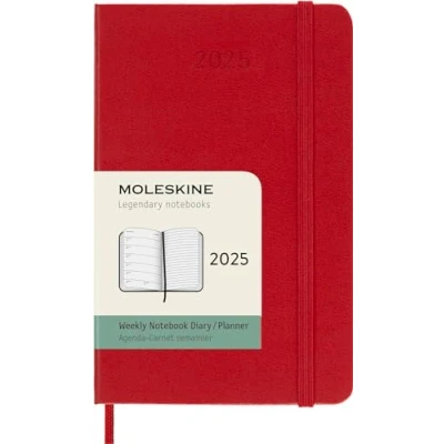 Afbeelding van Moleskine 12 Maanden Agenda 2025 Wekelijks Pocket Harde Kaft Rood
