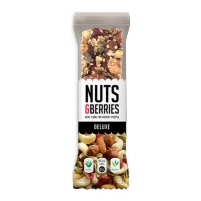 Afbeelding van Nuts &amp; Berries Bar Deluxe Bio 15 x 40 gram