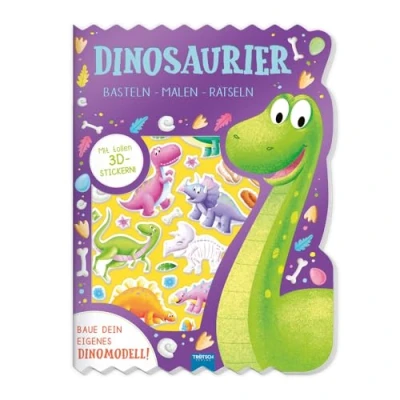 Afbeelding van Trötsch Beschäftigungsbuch Malbuch Bastelbuch Dinosaurier