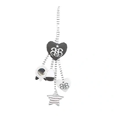 Afbeelding van roba Rock Star Baby 3 Speelset met 5 figuren om op te hangen aan de speelboog en Montessori speelboog, antraciet/wit