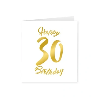 Afbeelding van Gold white cards 30 years