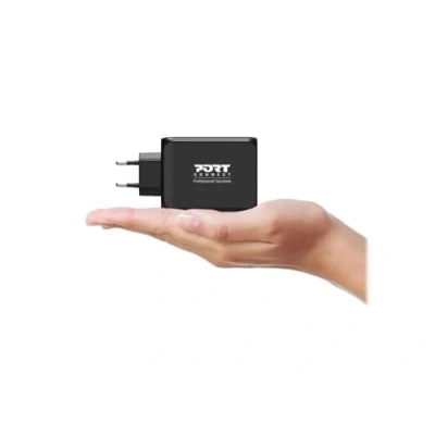 Afbeelding van Port Connect Smartphone/Telefoon Adapter Oplader EU USB C Gan 2 m kabel 120 W Zwart