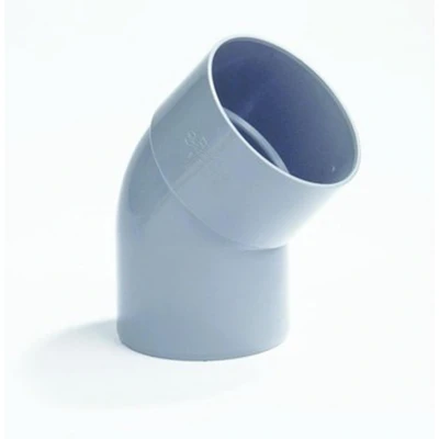 Afbeelding van PVC bocht 45 graden, 50 mm (1 x mof / 1