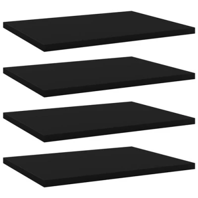 Afbeelding van vidaXL Wandschappen 4 st 40x30x1,5 cm bewerkt hout zwart