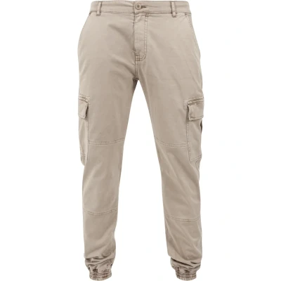 Afbeelding van Urban Classics Washed Jogging Cargobroek, Heren, Maat: 30, Sand