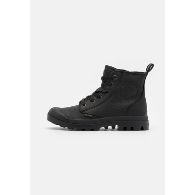 Afbeelding van Palladium Pampa Veterboots, Maat: 38, Black Leer