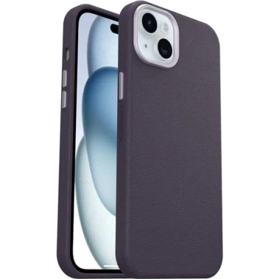 Afbeelding van OtterBox Symmetry cactus leren hoesje geschikt voor iPhone 15 Plus (paars)