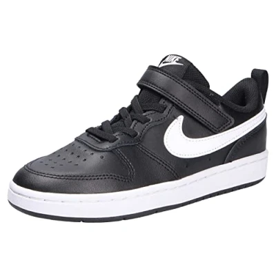 Afbeelding van Nike Court Borough Low 2 (PSV) sneakers voor jongens, uniseks, zwart wit, 31 EU