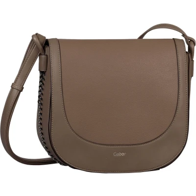 Afbeelding van Gabor Schoudertas Eleni Saddle Bag Dark Taupe Bruine
