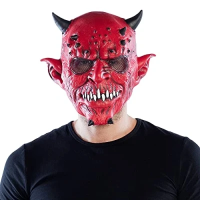 Afbeelding van Boland Latex hoofdmasker Creepy devil Volwassenen Duivel Halloween en Horror