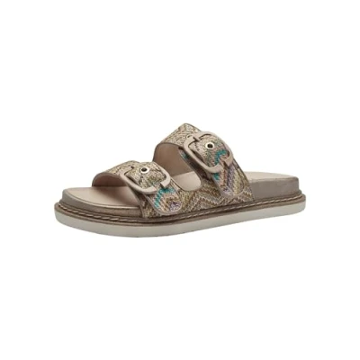 Afbeelding van Tamaris Muiltjes, Dames, Maat: 37, Beige comb Textiel/ synthetisch