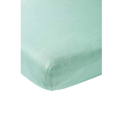 Afbeelding van Meyco Baby Uni hoeslaken wieg new mint 40x80/90cm
