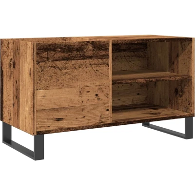 Afbeelding van vidaXL Platenkast 84,5x38x48 cm bewerkt hout oud houtkleurig