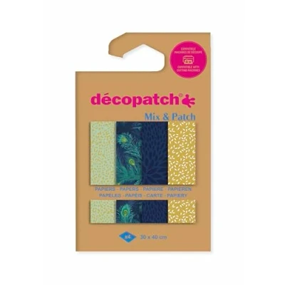 Afbeelding van Decopatch papier Mix &amp; Patch Gouden Pauw